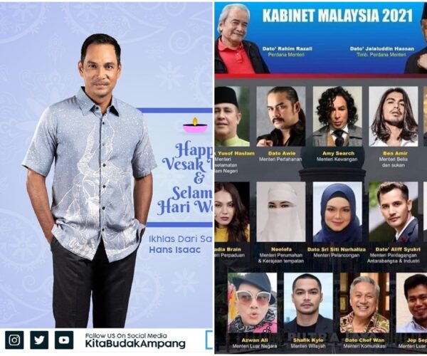 ‘Cadangan’ Hans Isaac Menteri Kabinet Malaysia 2021 daripada barisan anak seni