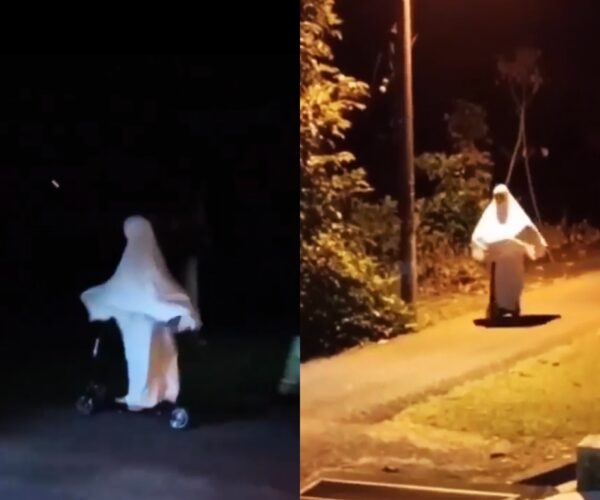 Seram tapi lucu, video wanita bertelekung tunggang skuter cuit hati netizen