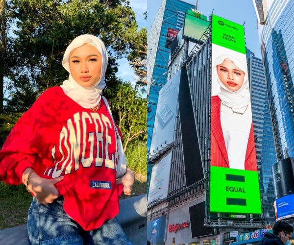 Iman Troye teruja wajah tampil di papan Billboard New York Times Square