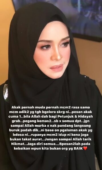 Noorkhiriah sedih lihat selebriti wanita buka tudung, noorkhiriah, pelakon, selebriti, viral, MissMynah