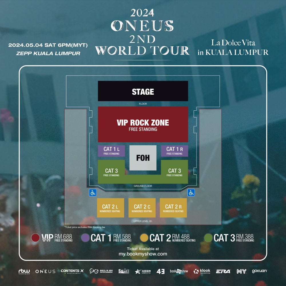 ONEUS 2024 2ND WORLD TOUR La Dolce Vita price poster 2