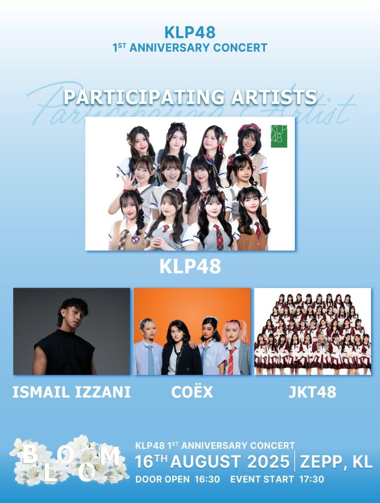 KLP48 rai ulang tahun pertama dengan konsert “〜BLOOM〜” | MissMynah KLP48 rai ulang tahun pertama dengan konsert “〜BLOOM〜”, akb48, coex, ismail izzani, jkt48, klp48, konsert, kumpulan idola, muzik, penyanyi, selebriti, MissMynah