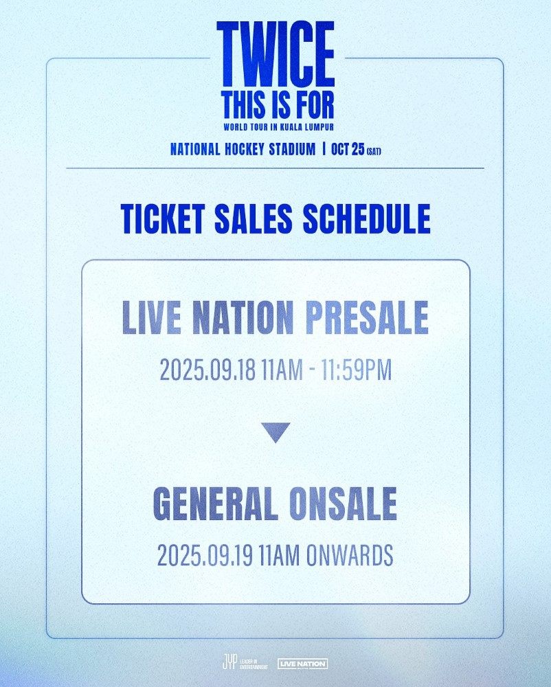 TWICE gegarkan Stadium Hoki Nasional Oktober ini | MissMynah TWICE gegarkan Stadium Hoki Nasional Oktober ini, Chaeyoung, Dahyun, Jeongyeon, Jihyo, k-pop, konsert, Mina, Momo, muzik, Nayeon, penyanyi, Sana, selebriti, Tzuyu, MissMynah