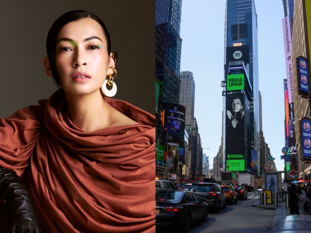 Wajah Misha Omar hiasi papan iklan Times Square, New York