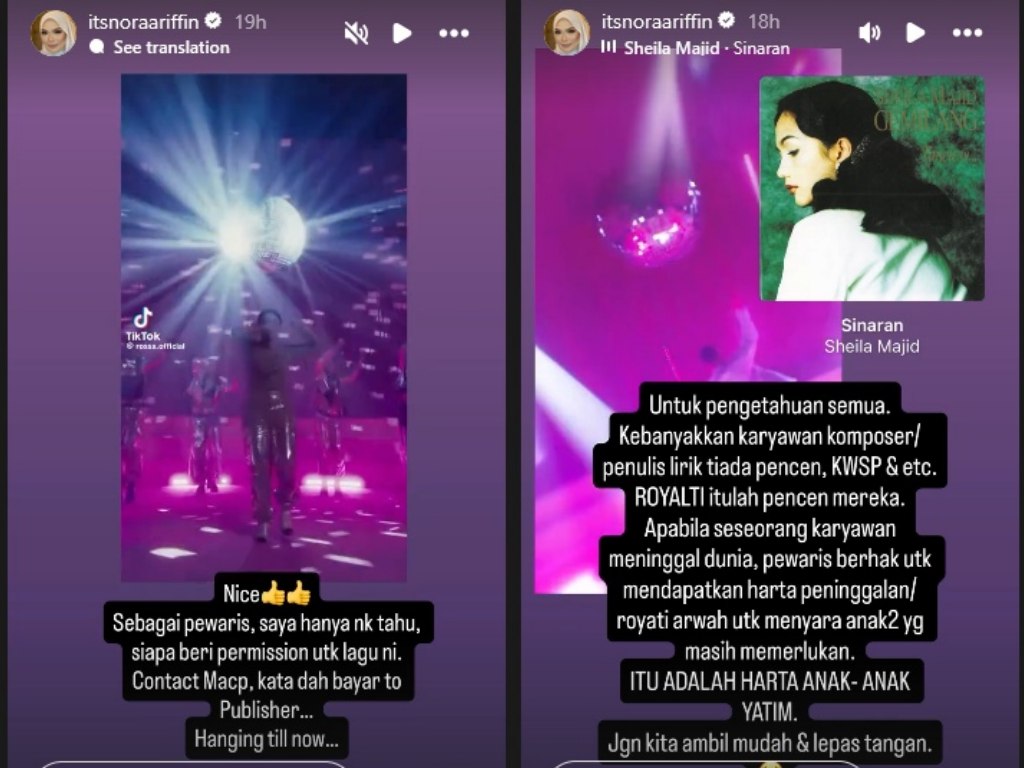 Rossa perjelas isu rakaman semula lagu "Sinaran" pada Nora Ariffin | MissMynah Rossa perjelas isu rakaman semula lagu "Sinaran" pada Nora Ariffin, , MissMynah