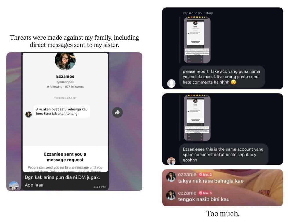 Akaun palsu menyamar sebagai Ezzanie Jasny, sebar fitnah agama, akaun palsu, ezzanie jasny, pelakon, selebriti, MissMynah