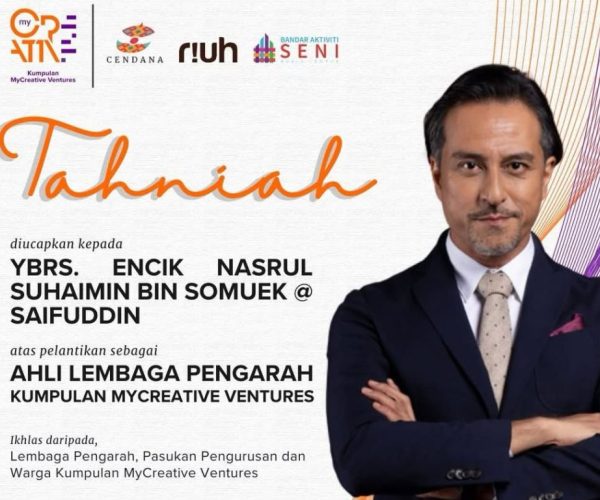 Bront Palarae dilantik Ahli Lembaga Pengarah MyCreative Ventures