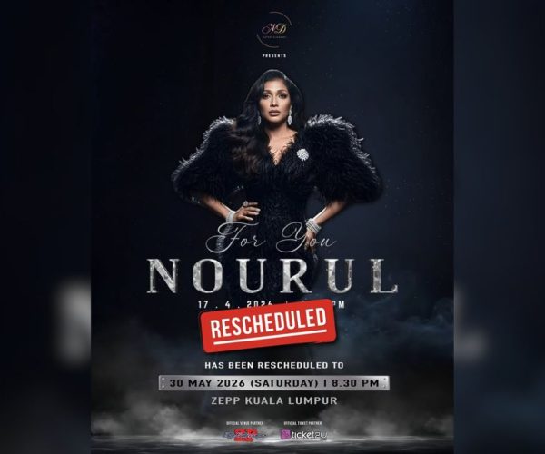 Konsert For You Nourul ditunda ke 30 Mei 2026